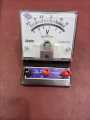 Voltmeter Needle Type with terminals, 0.5V to 3V, 2.5V to 15V, to be used in physics experiment in laboratory. 