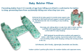 Baby Anti Rolling Bolster Pillow, Baby Sleep Positioner Pillow for Newborn. 