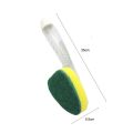 3 Sponge Heads Handheld Soap Scrubber Cleaner Dish Wand Brush. 