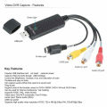 Easycap USB 2.0 Easy Cap Video TV DVD VHS DVR Capture Adapter Easier Cap USB Video Capture Device Support Windows 2000/Win Xp/Win Vista/Win 7/Win 8/ Win 10/ Win 11/ Mac-Book. 