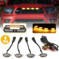 grill lights for trucks-4 x Grille LED Lights with Harness cable KitBlack. 
