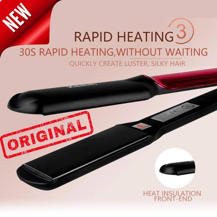 Original 2113 Professional Hair Straightener Ceramic Electric Professional Flat Hair iron Hair styling tool Beauty Set straightening Rod Hair Straightner for Women Adjustable Digital Temperature Control 140C – 200C 30 seconds Fast Heatup Hair Straightner