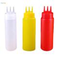 3x Refillable Ketchup Squirt Bottle Multi Color Sauce Bottle for Ketchup. 