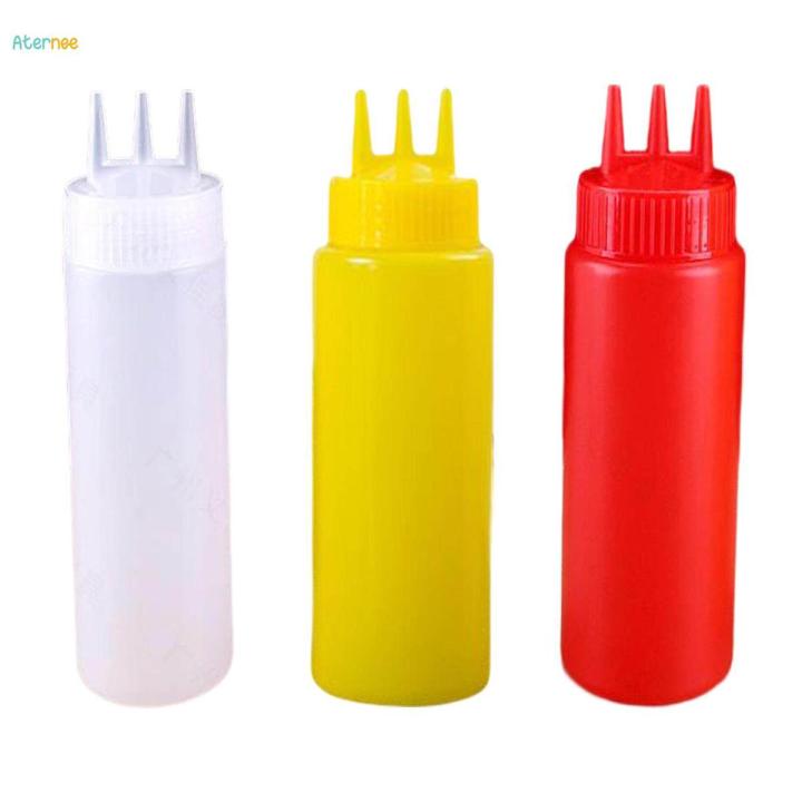 3x Refillable Ketchup Squirt Bottle Multi Color Sauce Bottle for Ketchup