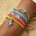 Style Colorful Handmade Bracelet Set for Women Unicorn Name Love  Multilayer Bangle Female Summer Party Jewelry. 