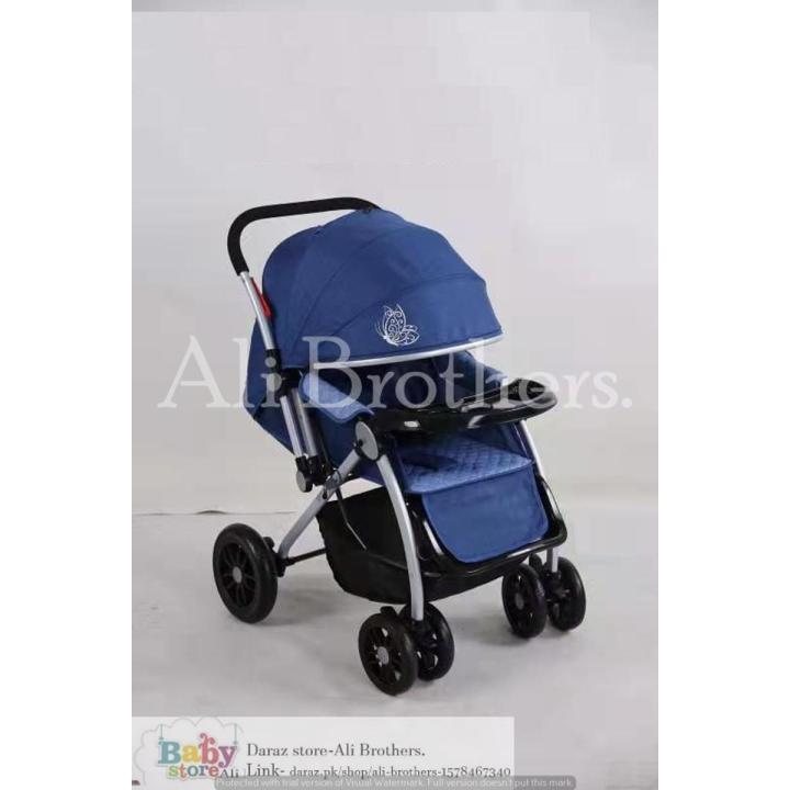 Baby Pram Stroller For Newborn Baby Aluminum Pipe Made Soft Breathable  Seat With Premium Quality Thai Made Model 6312