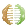 Natural Stone Gua Sha Massage Comb Head Body Scraping Reflexology Blood Scraping Hair Comb Scalp Care SPA. 