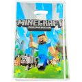 Minecraft Goody Bags - 10 Inch x 6.5 Inch - Gift Bags - Blue - Unisex - Pack Of 10. 