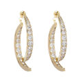Dangle Earrings Front Back Wear Elegant Sparkling Drop Earrings. 