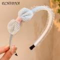 ECHIDNA Kids Princess Headband Shiny Kids Imitation Pearls Bowknot Decor Hair Hoop. 