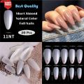 20pcs Best Quality Artificial Short Almond Natural Full Nails. 