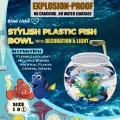 UNBREAKABLE 10" 11L  Aquarium Crystal-Clear Like a Glass Fish Bowl For Pet Hobbyists Decorating Items For Home Crafting Centerpieces Ideal gift item & kid toy for fish enthusiasts (Included Light & Accessories). 