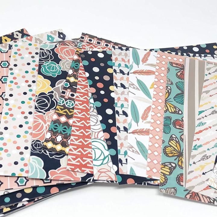 Pattern Paper Pack - Card Making Scrapbook Specialty Paper Single-Sided - 36 Sheets - Size 8 x 8 inches