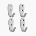Pack of 4 Stainless Steel Hooks, Wall Hooks Coat Hooks for Wall, Hooks for Hanging, Steel Hooks for Bathroom, Kitchen, cloth hanger , peg, Door or Wall Hanger & Robe Towel Hook with screws.. 