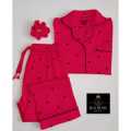 Printed Silk Night Suit For Women Silk Night Dress For Girls Silk Sleepwear For Women Silk Night Wear For Women Pjs For Women. 