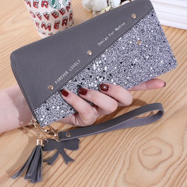 New Women Wallets Lady Purses Wristlet Handbags Coin Purse Zipper Long Clutch Wallet Card Holder Burse Bags Billfold Dropshiping