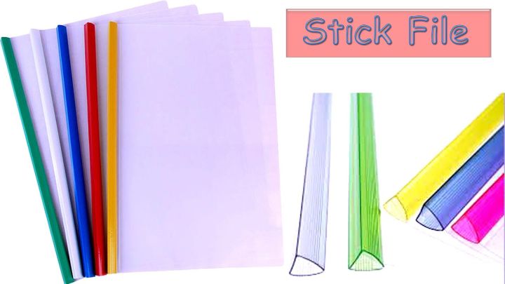 Stick Bar File - (10Pcs-A4 Size) Slide Binder Transparent File PVC ...