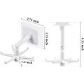 360° Rotating Folding Hooks Self-Adhesive Hooks Hanging Utensil Holder Hook 180 Degrees Vertical Flip Hook for Kitchen Bathroom. 