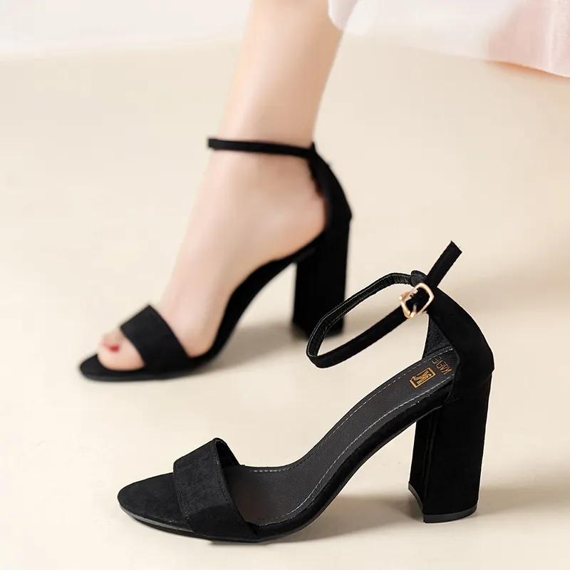 Black sandal heels 3 inch best sale