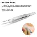 Eyelash Extension Tweezers Kit - Professional False Eyelashes Applicator Tools, Straight & Curved Eye Lashes Tweezer and Scissors - Set of 7 Lash Extension Tools. 