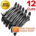 Pack Of 12-Black Hair Grip Sectioning Clips-Hair Salon Sectioning Clips For Women Duck Clips Hair Clip, Hair Accessory Set. 