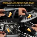 2PCS Car Interior Detailing Brush, Auto Car Detailing Brush Dusting Brush, Soft Bristles Car Interior Cleaning Tool for Dashboard Interior, Exterior, Skylight, Leather, Dust Brush (Black). 