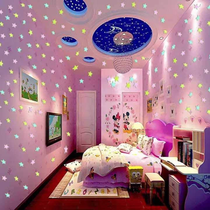 100pcs%20Star%20Wall%20Stickers%20For%20Kids%20Rooms%20Boys%20Girls%20Children%20Bedroom%20Home%20Decor%20Wallpaper%20-%20Image%202