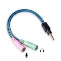 Audio Mic Splitter,Headset Adapter Combo Audio And Mic Joiner Y Splitter Cable With 3.5Mm Mic Audio Jacks To Connector,Mic And Audio Joiner Headphone Mic Splitter For Ps4,Xbox,Laptop,Cellphone,Tablet. 