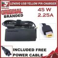 Original Lenovo 45W 20V 2.25A Slim USB Type Yellow Tip Laptop AC Adapter Charger. 