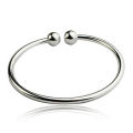 Women's Silver Plated Open Hand Cuff Bracelet Simple Garlic Bangle. 
