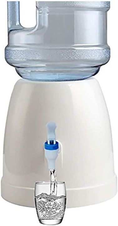 Water Dispenser With Tap, Countertop Mini Drinking Holder Water Bottle Dispensers Stand For Kitchen Home Office,White