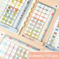 (1 Pack of 155 )Index Label Stickers Retro Style Simple Multi-purpose Stickers. 