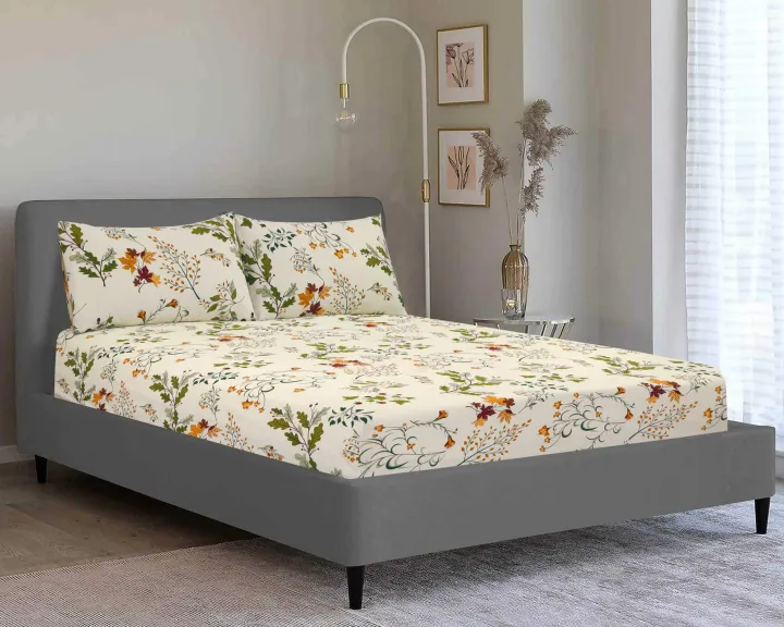 3Pcs%20Cotton%20Fitted%20Bed%20sheets%20Double%20bed%20with%20Pillow%20Cases-%20Printed%20Doublebed%20Fitted%20Sheets%20King%20Size%20with%202%20Pillow%20Covers-%20Tulips%20-%20Image%204