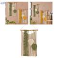 Macrame Wall Hanging Decor Hand Woven Bohemian Tapestry Boho Style Braided Tassels Pendant for Dining Room Cafe Background Office Home Decor. 