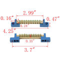 Terminal Block Blue Terminal Bus Bar 10 Positions Screw Brass Terminal Grounding Strip Bus Bar Block Pack of 5. 