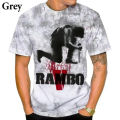 RAMBO Movie 3D Printing Men's and Women's T-shirt Fashion Trend Casual Personality Street Harajuku Funny Short-sleeved Top. 