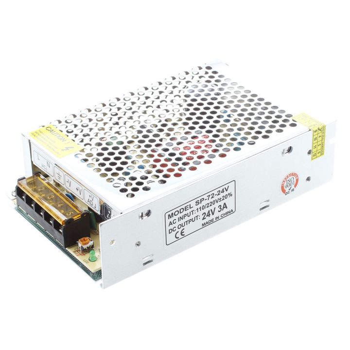 AC 110/220V 24VDC 3A 72W Power Supply Transformer for LED Flexible Strip Lamp