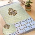 Val-vet Foam Print Embossed Jai namaz / Janamaz/ Prayer Rug /Prayer Mat. 
