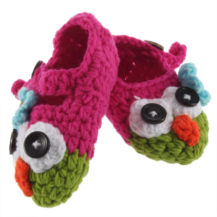 Cute Handmade Newborn Baby Infant Crochet Knit Owl Shoes Booties Photograph