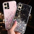 For OPPO F21 Pro (4G) Back Cover Luxury Bling Shining Gold Foil Girls Cases Space Glitter Stars Soft Silicone Mobile Phone Protective Case. 