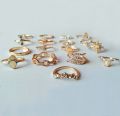 Golden finger ring set 17 in one FUL Set. 