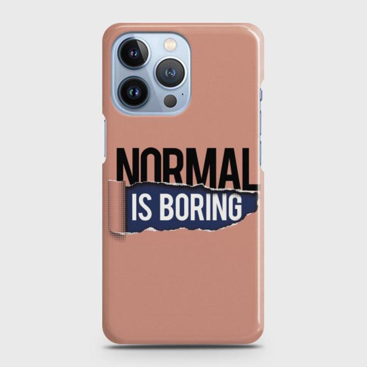 iPhone 13 Pro Cover - SkinLee HQ Hard Case - Normal Is Boring - SKINLEE-588-1-996-721