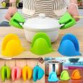 2 Pcs Silicone Mini Oven Gloves Heat Resistant Mini Oven Mitt Silicone Hot Pot Holder Cooking BBQ Kitchen 1PC. 