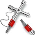 4 In1 Meter Box Key Gas Key Meter Key Multi-Functional Utilities Key for Electric Cupboard Cabinet Opening Key. 