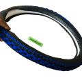 Car Universal Steering Cover black with Blue embroidery 01 PC. 