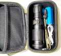 Multifunctional P90 RL-W409 Laser LED Tactical Flashlight With 1Km Range And Long Lasting Backup Torch 8800mAh Rechargeable Cell Included. 