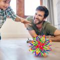 Hoberman Sphere for Kids Yoga Ball Glow in the Dark Breathing Ball Mini Stress Toys for Anxiety Pre-educational Expandable. 