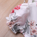 Humor Bear  Summer Dress for Girls Large Flower Pattern Pleated Dress Children's Dresses Girls. 