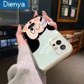 dienya For vivo Y75 5G Y55 5G IQOO Z6 5G Case Cartoon Cute Mickey Mouse Side Design Phone Case Square Edge Pattern Silicone Softcase Luxury Plating Casing Full Cover Camera Shockproof Protection Cases. 