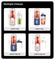 Portable Small Electric Juicer Stainless Steel Blade Juicer Cup Juicer Fruit Automatic Smoothie Blender Kitchen Tool. 